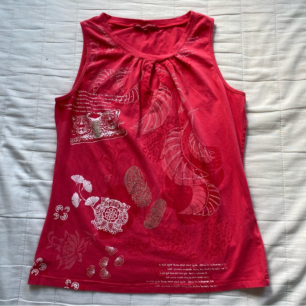 Women’s Sleeveless Floral Print Tank Top